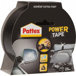 Adhésif super-puissant Power Tape de PATTEX - 25 m - Noir - Ruban adhésif fixateur - BR-215783