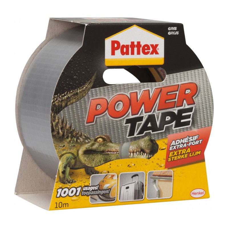 Adhésif super-puissant Power Tape de PATTEX - 10 m - Gris - Ruban adhésif fixateur - BR-215791