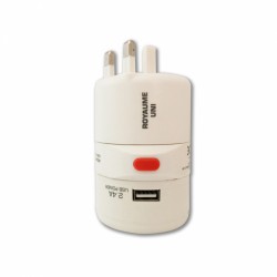 Adaptateur universel de voyage, rotatif 150 pays + USB - WATT&CO - Prises / Fiches / Adaptateurs - BR-420104