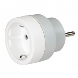 Adaptateur standard Allemand vers socle Français - LEGRAND - Prises / Fiches / Adaptateurs - BR-101473