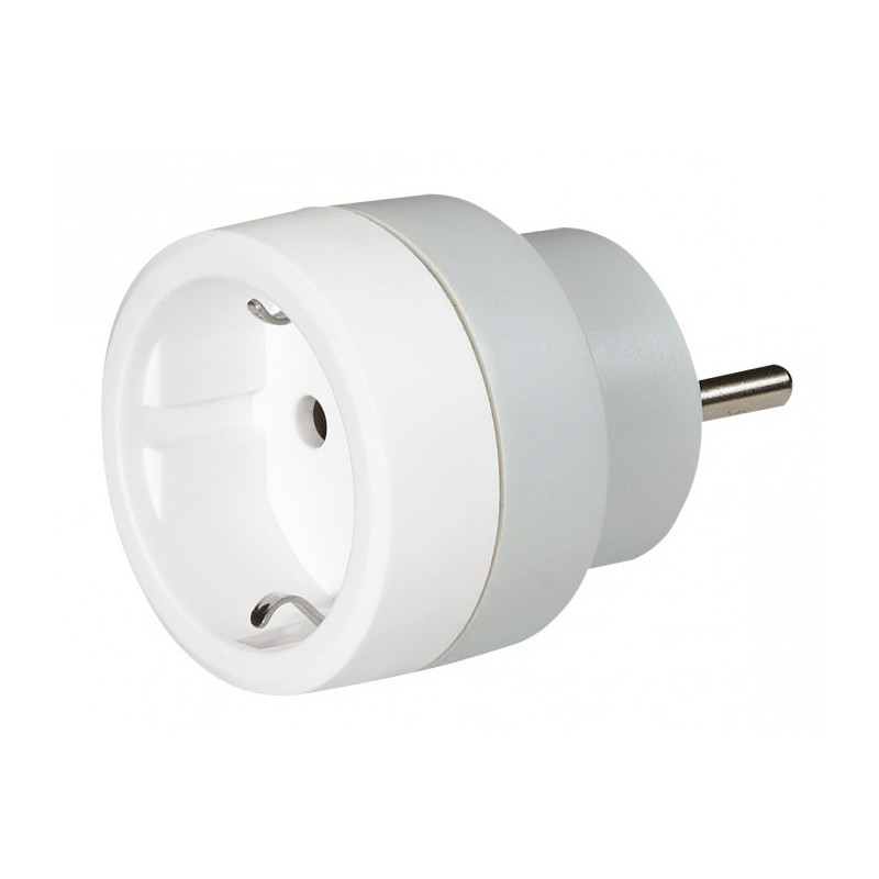 Adaptateur standard Allemand vers socle Français - LEGRAND - Prises / Fiches / Adaptateurs - BR-101473