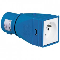 Adaptateur pour fiche brochage domestique vers brochage industriel - LEGRAND - Prises / Fiches / Adaptateurs - BR-101485