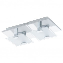 Réglette 2 spots LED - Acier et verre satiné - 270 x 135 x 65 mm - Vicaro - EGLO - Pour l'intérieur - BR-536784