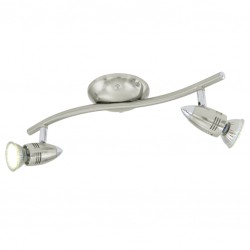 Réglette 2 spots LED - Acier nickelé - 33 cm - Magnum - EGLO - Pour l'intérieur - BR-230506