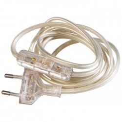 Cordon électrique pré-équipé - Câble 0.75 mmÂ² - 2 M - Transparent - GIRARD SUDRON - Interrupteurs luminaires - BR-075535