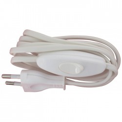 Cordon avec interrupteur pour équipement de lampe - Longueur 1,50 m - Blanc - LEGRAND - Interrupteurs luminaires - BR-113442