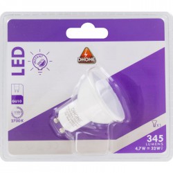 Ampoule LED - Réflecteur - Angle 100 - GU10 - 4.7 W - 345 lumens - DHOME - Ampoules LED - BR-249401