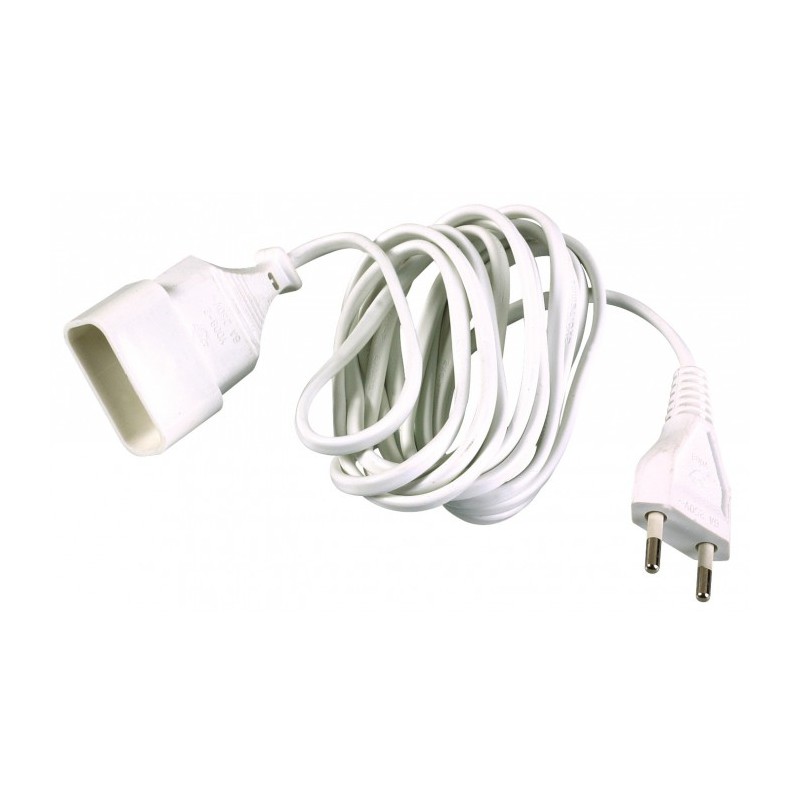 Rallonge câble méplat 2 M - Blanc - DHOME - Rallonges électriques - BR-243023