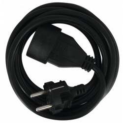 Rallonge câble souple - 2P + T - 3 M - Noir - DHOME - Rallonges électriques - BR-243512