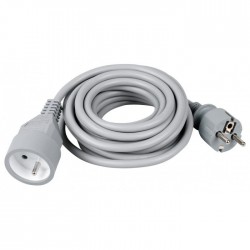 Rallonge câble souple - 2P + T - 1.8 M - Gris - DHOME - Rallonges électriques - BR-243031