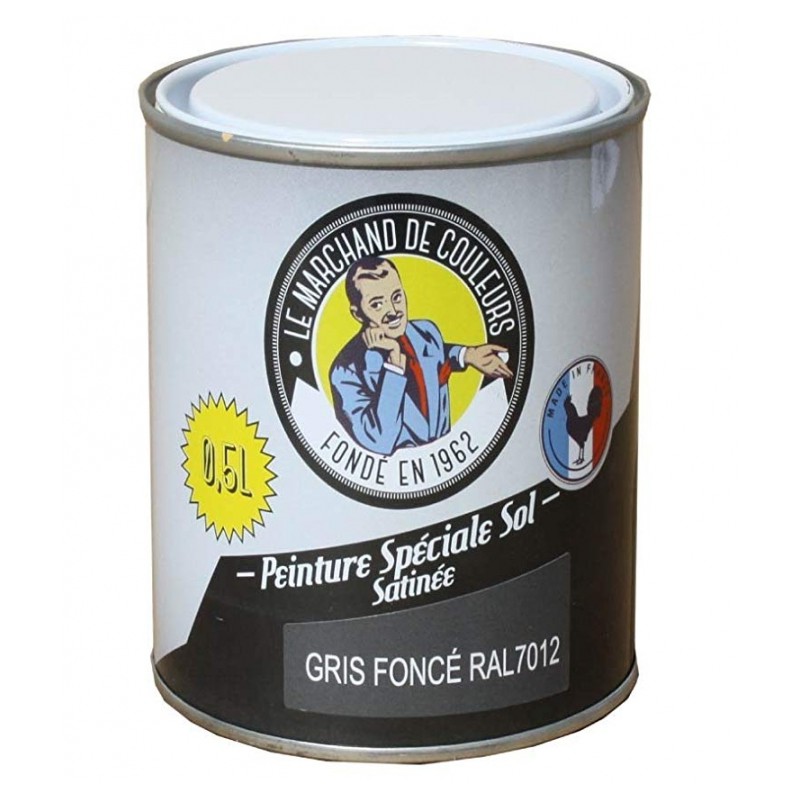 Peinture Spécial Sol - Satinée - Gris foncé - 0.5 L - ONIP - Peintures - MC70200