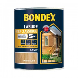 Lasure Ultra Classique - Polyuréthane - 1 L - Chêne clair - BONDEX - Lasures et Vernis - BR-260429