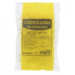 Sachet de 250 croisillons de carreleur - 2 mm - OUTIBAT - Croisillons pour carrelage - BR-826020