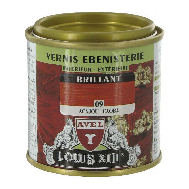 Vernis ébénisterie - Brillant - Acajou - 125 ml - AVEL - Lasures et Vernis - BR-753815