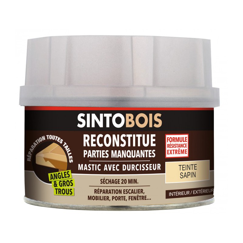 Reconstitue bois pour parties manquantes (angles, gros trous) - Teinte sapin - 550 Grs - SINTO - Réparation et rénovation du ...