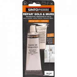 Mastic de réparation pour pierre, carrelage, marbre - Répar' Sols et Murs - Blanc - 100 Grs - SINTO - Mastic de réparation - ...