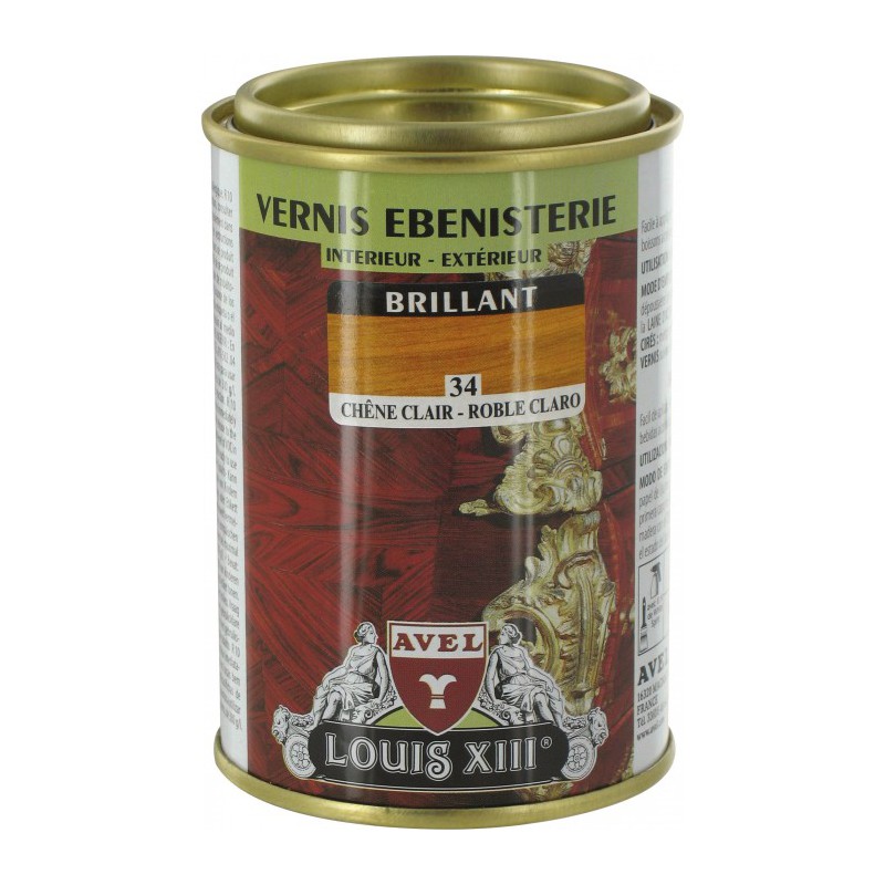 Vernis ébénisterie - Brillant - Chêne clair - 250 ml - AVEL - Lasures et Vernis - BR-295213