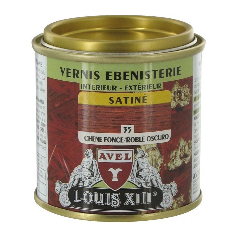 Vernis ébénisterie - Satiné - Chêne foncé - 125 ml - AVEL - Lasures et Vernis - BR-758930