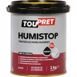 Enduit stoppe humidité - Humistop - 1 Kg - TOUPRET - Enduit anti-humidité / étanchéité - BR-565424