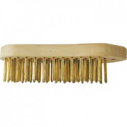 Brosse abrasive violon - Acier laitonné - OUTIBAT - Brosse de ponçage - BR-120910