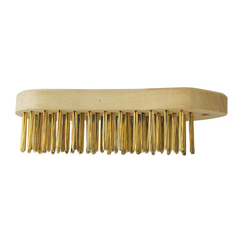 Brosse abrasive violon - Acier laitonné - OUTIBAT - Brosse de ponçage - BR-120910