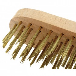 Brosse abrasive violon - Acier laitonné - OUTIBAT - Brosse de ponçage - BR-120910