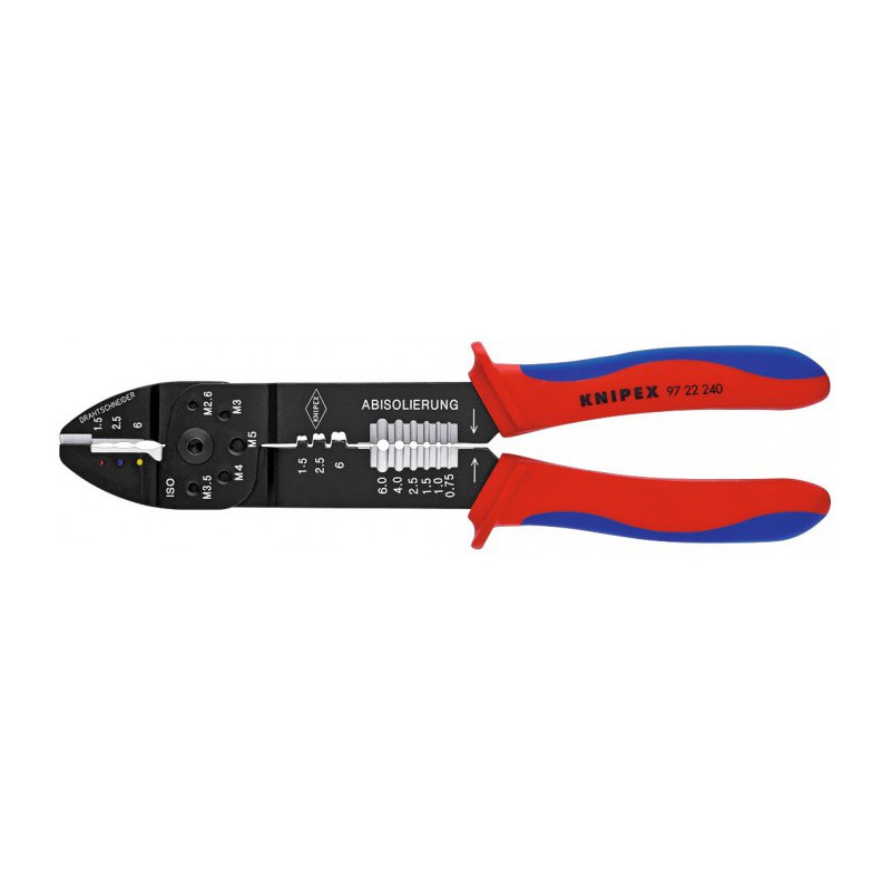 Pince à  sertir - Couper / dénuder - 240 mm - KNIPEX - Outil d'électricien - BR-571498