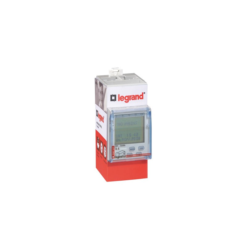 Interrupteur horaire digital - 1 canal 230 V - LEGRAND - Horloge - BR-133941