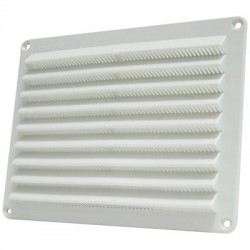 Grille plastique extérieure avec moustiquaire - 150 x 200 mm - DMO - Grille de ventilation - BR-192188