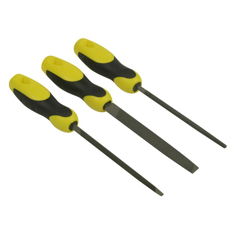 Jeu de 3 limes bâtardes - 150 mm - STANLEY - Limes et rapes - BR-408407