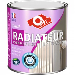 Peinture monocouche - Radiateur / Convecteur et Tuyau - Blanc - Satiné - 0.5 L - OXI - Peintures - BR-415487