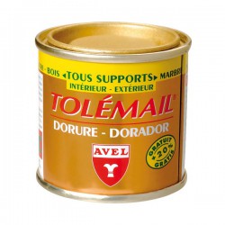 Peinture de décoration - Tolemail Dorure - Or pâle - 50 ml - AVEL - Peintures - BR-228124