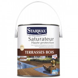 Saturateur Haute protection - Terrasse bois - 2.5 L - STARWAX - Entretien du bois - BR-013989