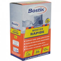 Mortier rapide - Prise 10 Min - 1.5 Kg - BOSTIK - Mortier - BR-700167