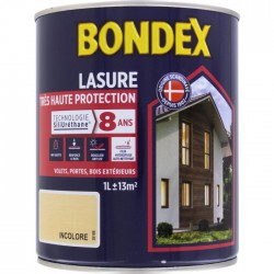 Lasure Très Haute Protection - SiliUréthane - 1 L - Incolore - BONDEX - Lasures et Vernis - BR-260442