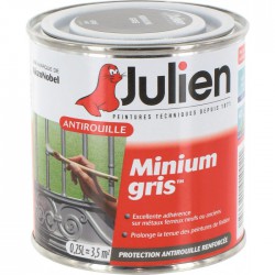 Primaire antirouille - Minium Gris - Protection anti-corrosion durable - 250 ml - JULIEN - Antirouille - BR-113638