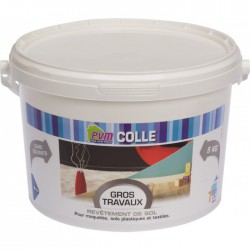 Colle pour revêtements de sol - Gros travaux - 5 Kg - PVM - Colle - BR-363094