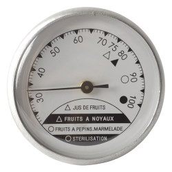 Thermomètre à  aiguille pour stérilisateur - 0 à  100 °C - STIL - Thermomètre de cuisine - BR-100406