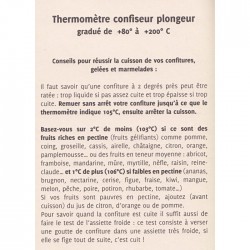 Thermomètre confiseur plongeur - Sous gaine - 80 à  200 °C - LE COMPTOIR DE LA CONSERVE - Thermomètre de cuisine - BR-505961