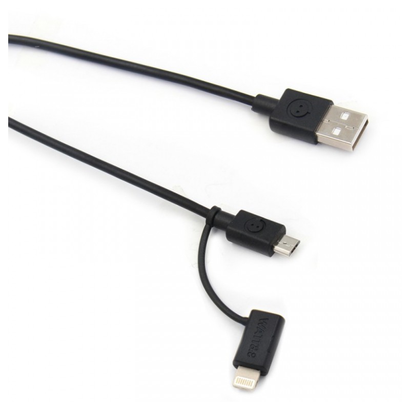 Câble 2 en 1 USB 3.0 - IOS et micro-USB - 1 M - WATT&CO - Informatique / Vidéo - BR-537648