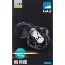 Spot en métal - 1 Led - Noir - ZAPATA - G9 - EGLO - Pour l'intérieur - BR-536775