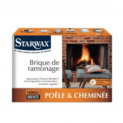 Brique de ramonage - Poêle et Cheminée - Formule brevetée - STARWAX - Cheminées / Poêles / Chauffage - BR-634505