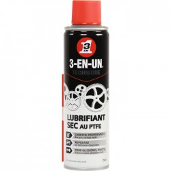 Lubrifiant sec au PTFE - 3 en 1 - 250 ml - Solvant / Graisse - BR-209511