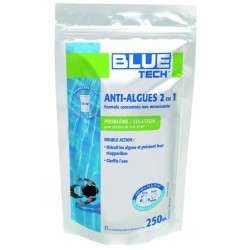 Anti-algues 2 en 1 - Ultra concentré - 250 ml - BLUE TECH - Traitement / réparation piscine - BL-504706