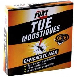 Spirales anti-moustiques - 8 heures de protection - Lot de 10 - FURY - Insectes volants - 317505