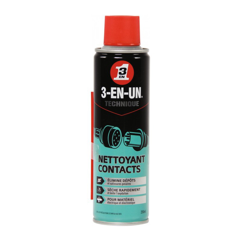 Nettoyant Contacts 3 en 1 - 250 ml - 3-EN-UN - Solvant / Graisse - BR-601083