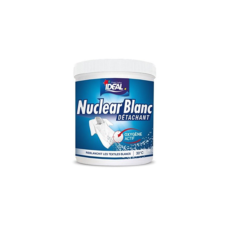 Blanchisseur / détachant - Oxygène actif - Nuclear Blanc - 450 Grs - IDEAL - Détachant pour textile - DE-737809