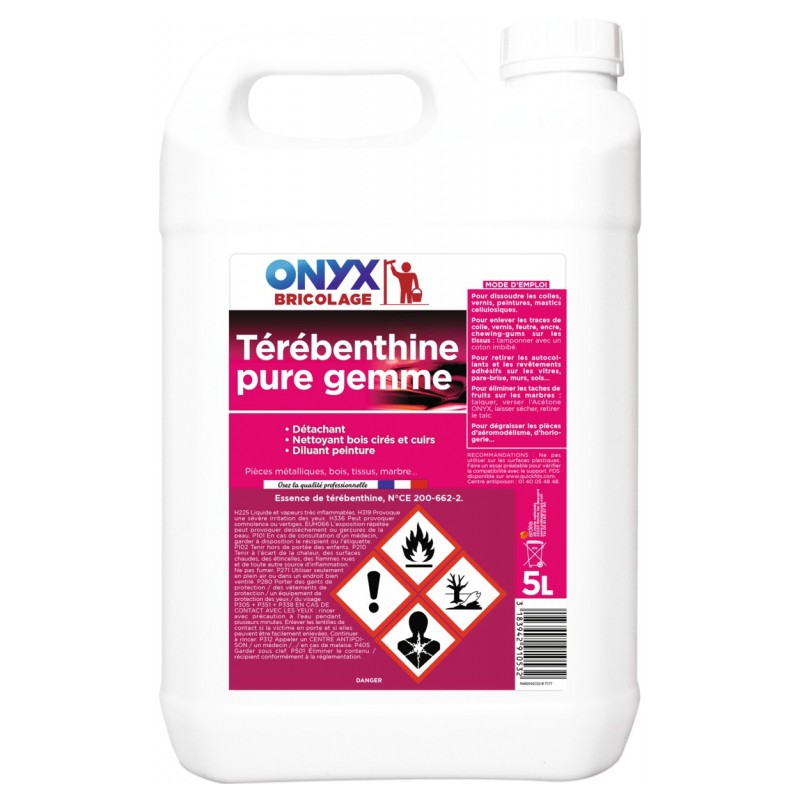 Essence à  la térébenthine - Pur gemme - 5 L - ONYX -  - BR-454496