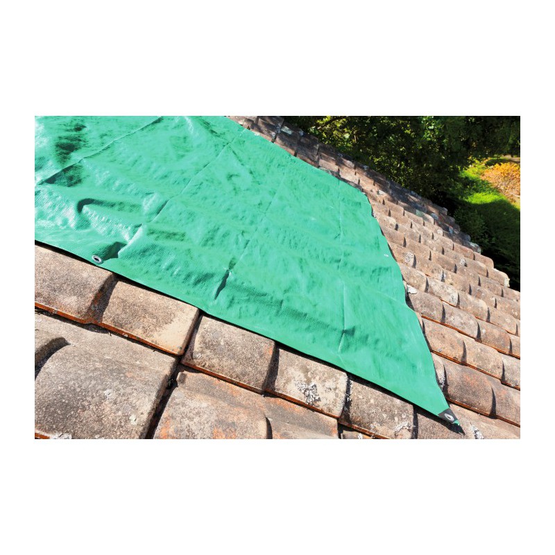 Bâche de protection professionnelle - 3 x 5 m - CAP VERT - Accueil - BR-016610