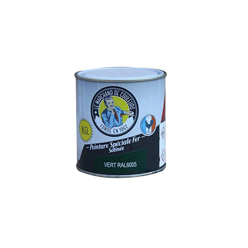 Peinture Spécial Fer - Satinée - Vert mousse - 0.5 L - ONIP - Peintures - MC70187 Peinture Spécial Fer - Satinée - Vert mousse - 0.5 L - ONIP - Peintures - MC70187